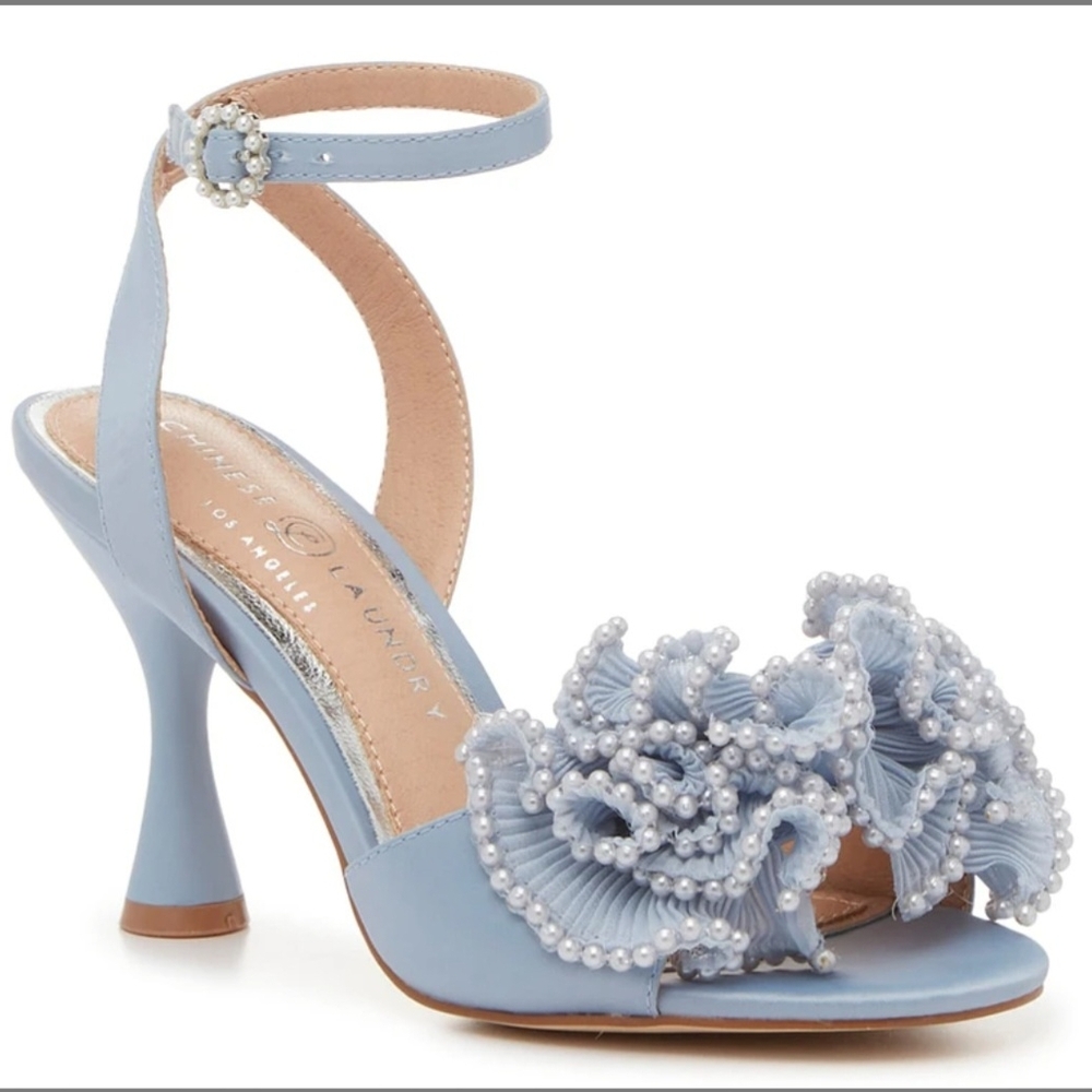 Chinese Laundry Blue Crystal Embellished Heels